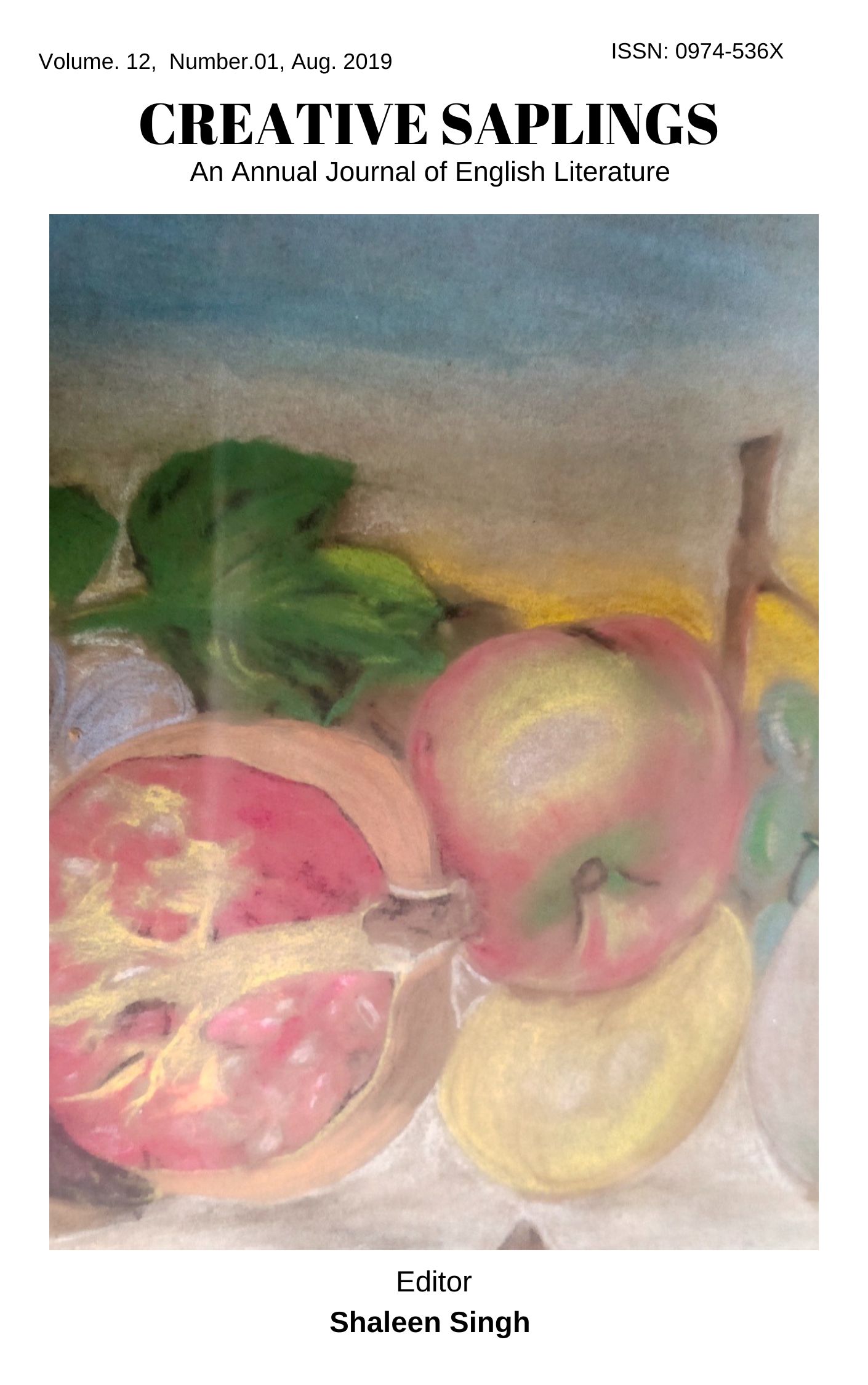 View Vol. 12 No. 1 (2019): August, Creative Saplings