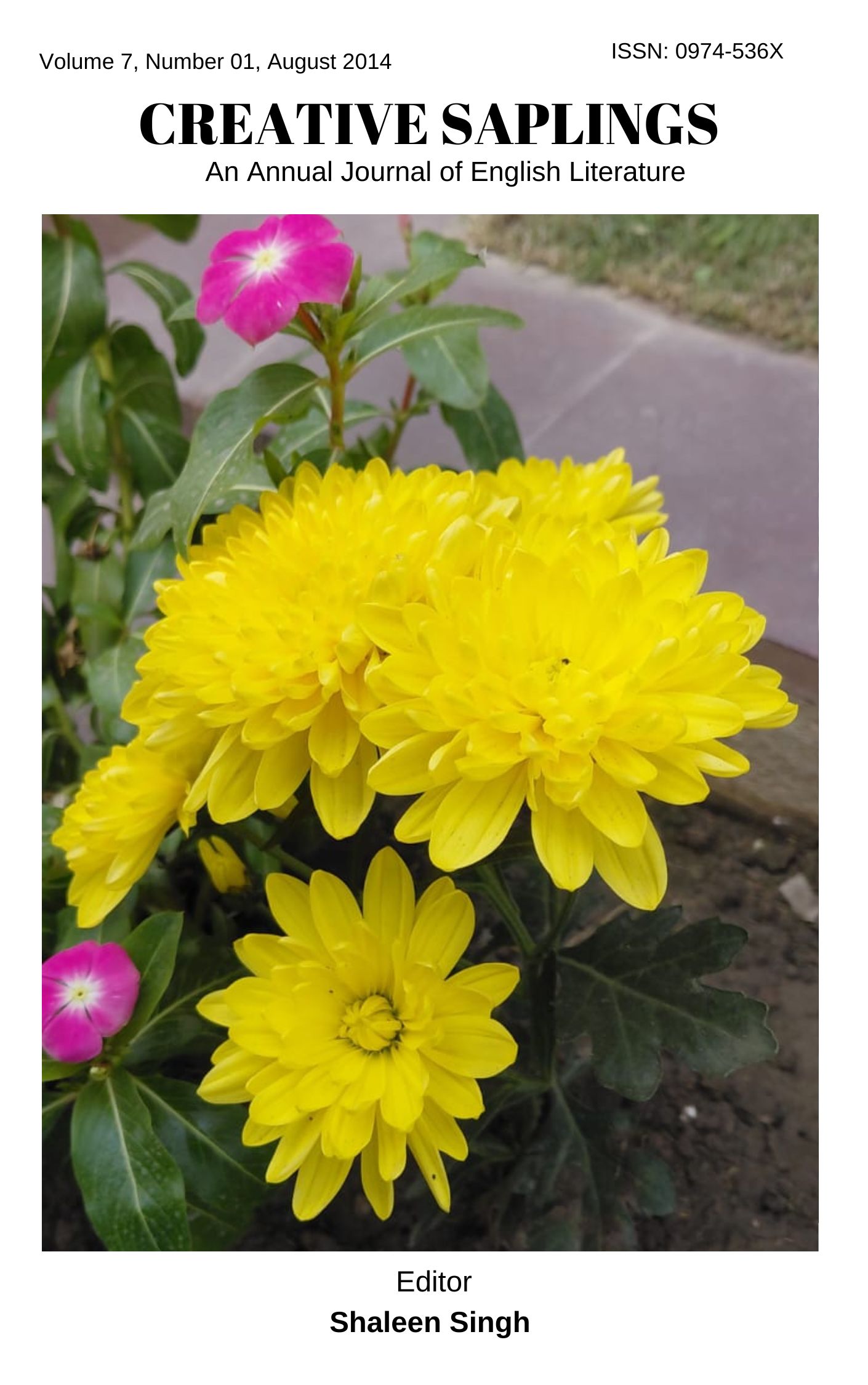 					View Vol. 7 No. 1 (2014): Creative Saplings
				